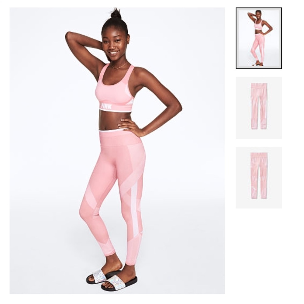 High Wasted Pink Leggings (Light Pink)